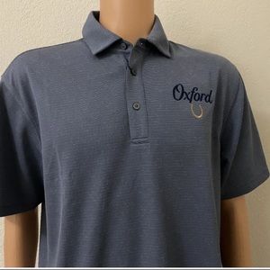 🆕 Oxford Brand Polo Shirt Men's Size L Make Today Lucky Shirt